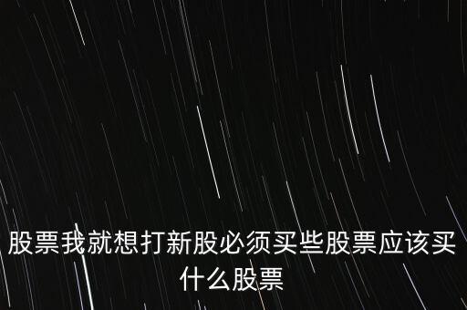 大盤(pán)股發(fā)行買(mǎi)什么股好，股票我就想打新股必須買(mǎi)些股票應(yīng)該買(mǎi)什么股票