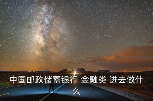 中國郵政儲蓄銀行 金融類 進去做什么