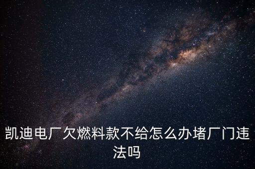 凱迪電廠欠燃料款不給怎么辦堵廠門違法嗎