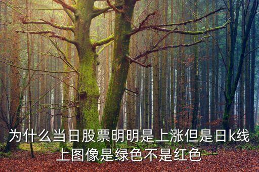 為什么當(dāng)日股票明明是上漲但是日k線上圖像是綠色不是紅色