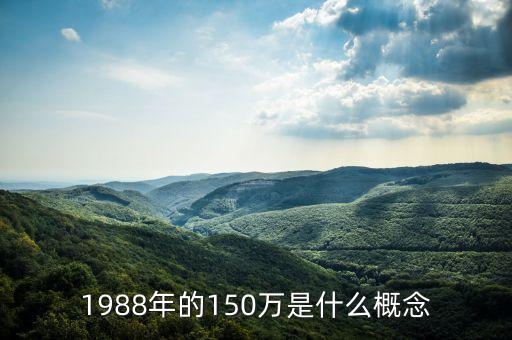 國(guó)定資產(chǎn)150萬(wàn)算什么水平，1988年的150萬(wàn)是什么概念
