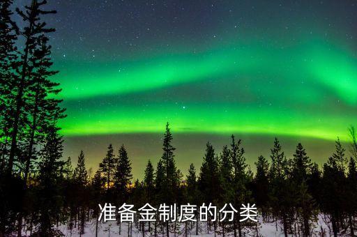 準(zhǔn)備金制度的分類