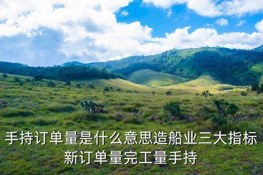 手持訂單量是什么意思造船業(yè)三大指標(biāo)新訂單量完工量手持