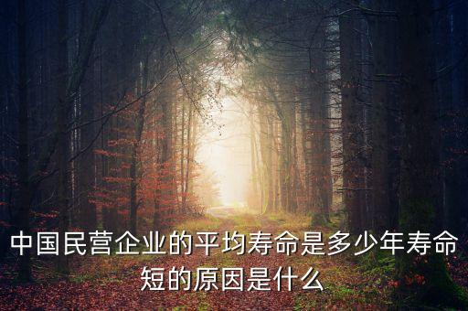 中國(guó)民營(yíng)企業(yè)的平均壽命是多少年壽命短的原因是什么