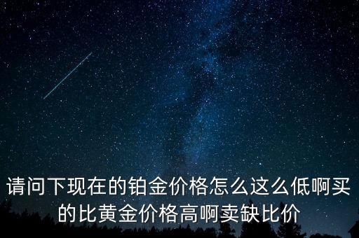 請問下現(xiàn)在的鉑金價格怎么這么低啊買的比黃金價格高啊賣缺比價