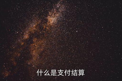 什么是支付結(jié)算