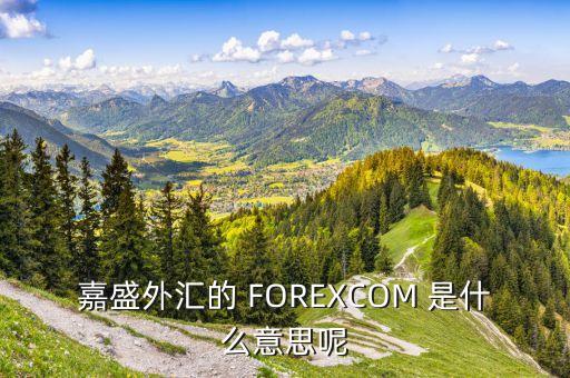 forex是什么意思，嘉盛外匯的 FOREXCOM 是什么意思呢