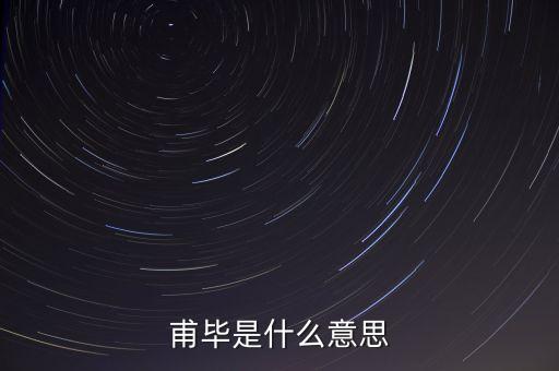 甫畢是什么意思