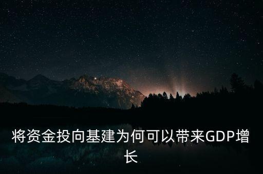 將資金投向基建為何可以帶來(lái)GDP增長(zhǎng)