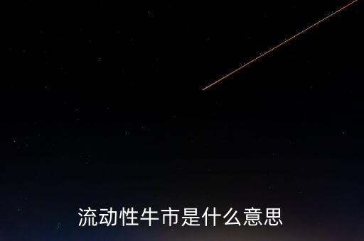 流動(dòng)性牛市是什么意思