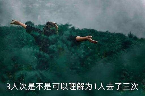 3人次是什么意思，人次是什么詞性