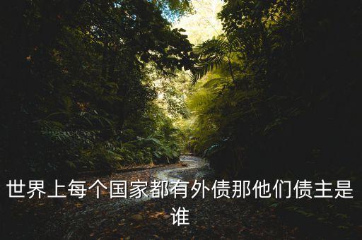 世界上每個(gè)國(guó)家都有外債那他們債主是誰(shuí)
