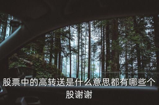 股票中的高轉(zhuǎn)送是什么意思都有哪些個(gè)股謝謝