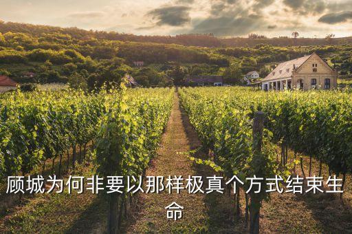 顧城為何非要以那樣極真?zhèn)€方式結束生命