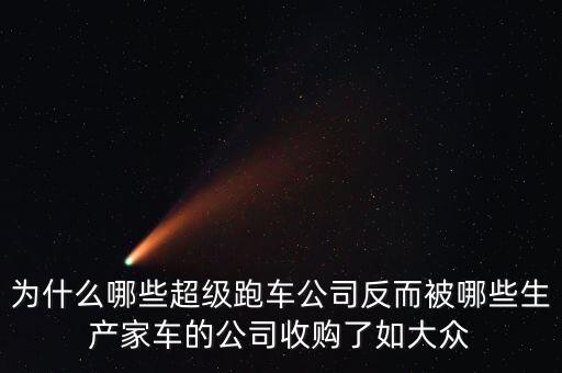 為什么哪些超級(jí)跑車公司反而被哪些生產(chǎn)家車的公司收購(gòu)了如大眾