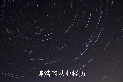陳浩的從業(yè)經(jīng)歷