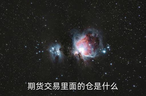 期貨交易里面的倉是什么
