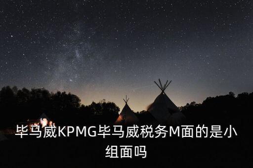 畢馬威稅務(wù)部做什么的，畢馬威KPMG畢馬威稅務(wù)M面的是小組面嗎