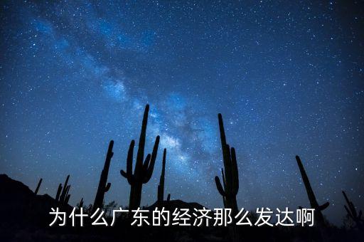 為什么廣東的經(jīng)濟那么發(fā)達啊