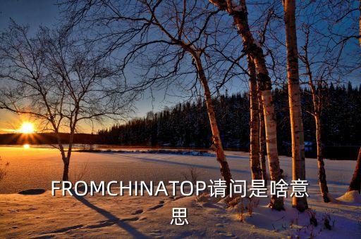 空翻多是什么意思，F(xiàn)ROMCHINATOP請問是啥意思