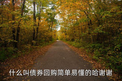 什么叫債券回購簡單易懂的哈謝謝