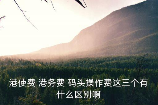 船舶港務(wù)費(fèi)是什么費(fèi)用，貨物港務(wù)費(fèi)與港建費(fèi)有什么區(qū)別