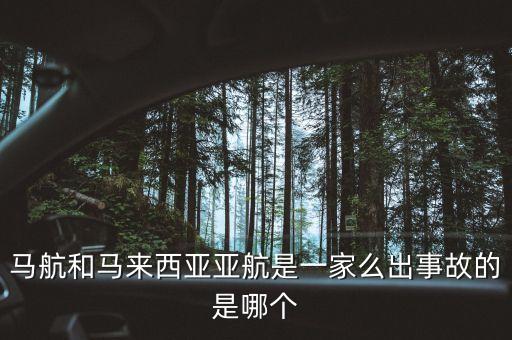 馬航和馬來(lái)西亞亞航是一家么出事故的是哪個(gè)