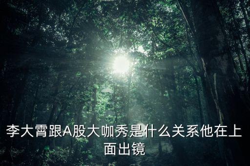 英大證券李大霄是什么級別，請問誰知道英大證券李大霄年齡