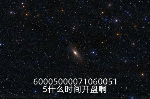 600050000710600515什么時間開盤啊