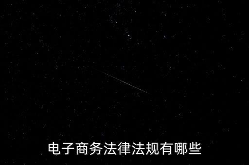 電子商務法律法規(guī)有哪些
