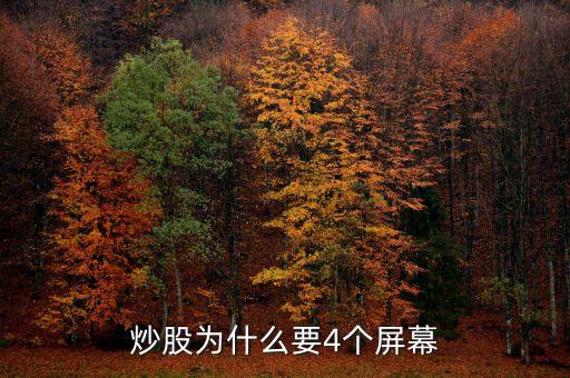 炒股為什么要4個屏幕