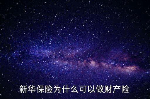 新華保險為什么可以做財產(chǎn)險