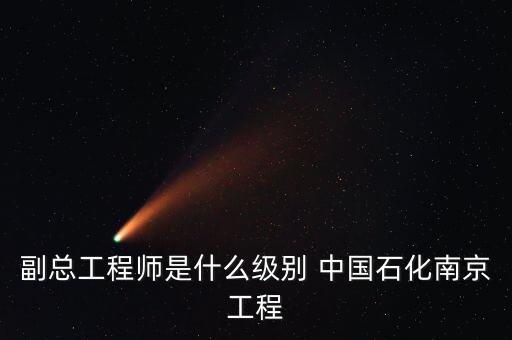 中國中冶副總工程師什么級別，中石化副總工程師李陽是什么級別