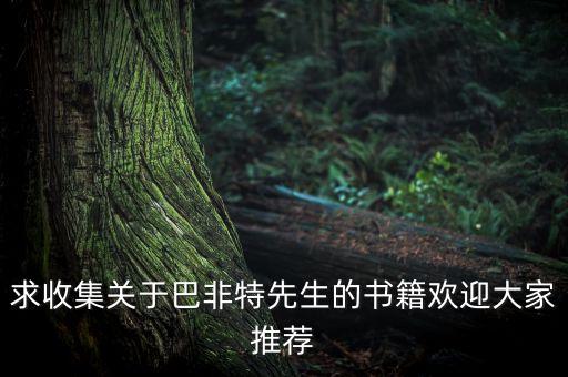 巴非特推薦十三本書是什么，求收集關(guān)于巴非特先生的書籍歡迎大家推薦