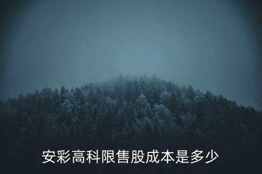 安彩高科限售股成本是多少