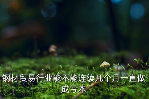 鋼材貿(mào)易行業(yè)能不能連續(xù)幾個月一直做成虧本