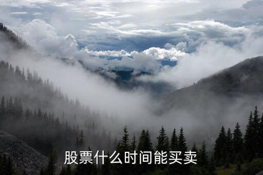股票什么時間能買賣