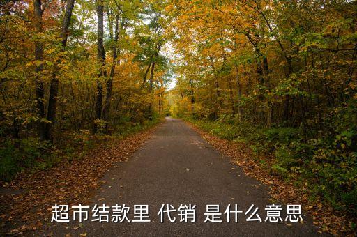 超市代銷是什么意思，代銷商品款是甚么意思
