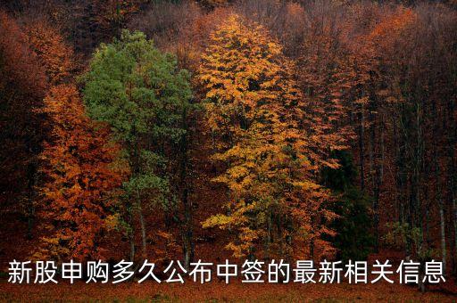 高瀾股份的中簽結(jié)果什么時候出，我22號申購高瀾股份26號公布中簽結(jié)果可我賬上沒有錢了我26