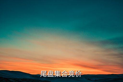 尾盤集合競價(jià)