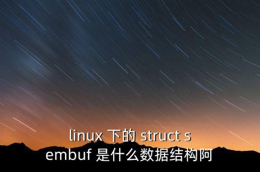 linux 下的 struct sembuf 是什么數(shù)據(jù)結(jié)構(gòu)阿