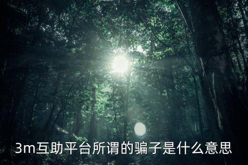 微信3m平臺(tái)是做什么的，3M是什么可以賺錢嗎