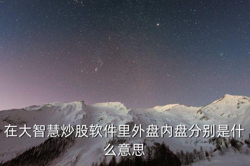 大智慧內(nèi)盤是什么意思，大智慧上顯示的內(nèi)盤外盤數(shù)據(jù)是什么意思