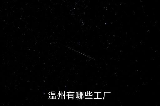 溫州有什么大廠，溫州有哪些工廠
