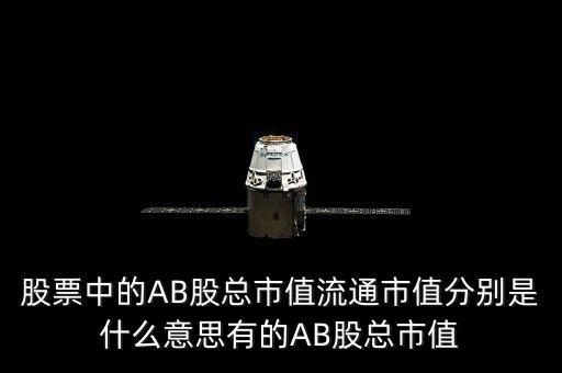 股票中的AB股總市值流通市值分別是什么意思有的AB股總市值