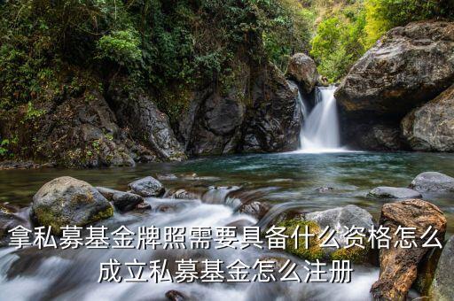 拿私募基金牌照需要具備什么資格怎么成立私募基金怎么注冊