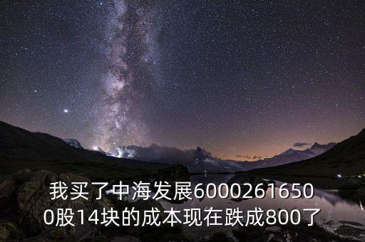 我買了中海發(fā)展60002616500股14塊的成本現(xiàn)在跌成800了