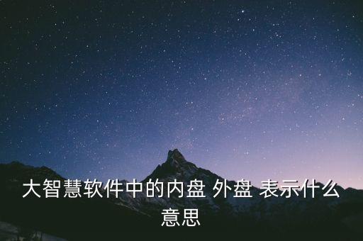 大智慧軟件中的內盤 外盤 表示什么意思