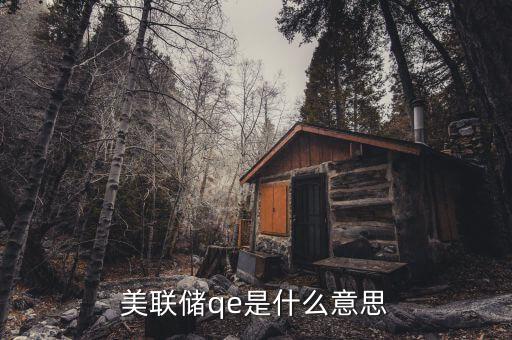 美聯(lián)儲(chǔ)qe是什么意思