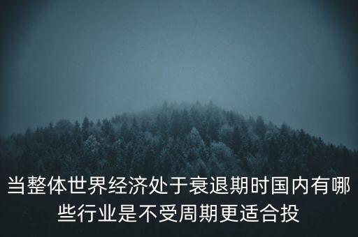 當(dāng)整體世界經(jīng)濟處于衰退期時國內(nèi)有哪些行業(yè)是不受周期更適合投